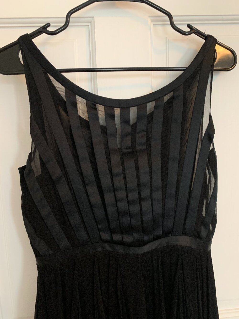 Vintage Jill Stuart Cocktail Black Dress Chiffon and Silk Size 4